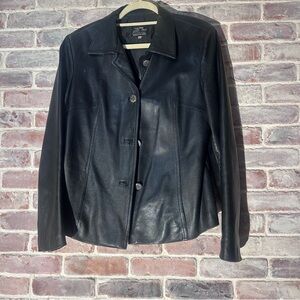 🖤Vintage 90s Italian Leather Jacket | Verre Pelle Milan | Sleek Minimalist Fit